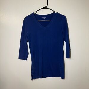 Great Northwest Clothing Company Deep Blue 3/4 Sleeve Top